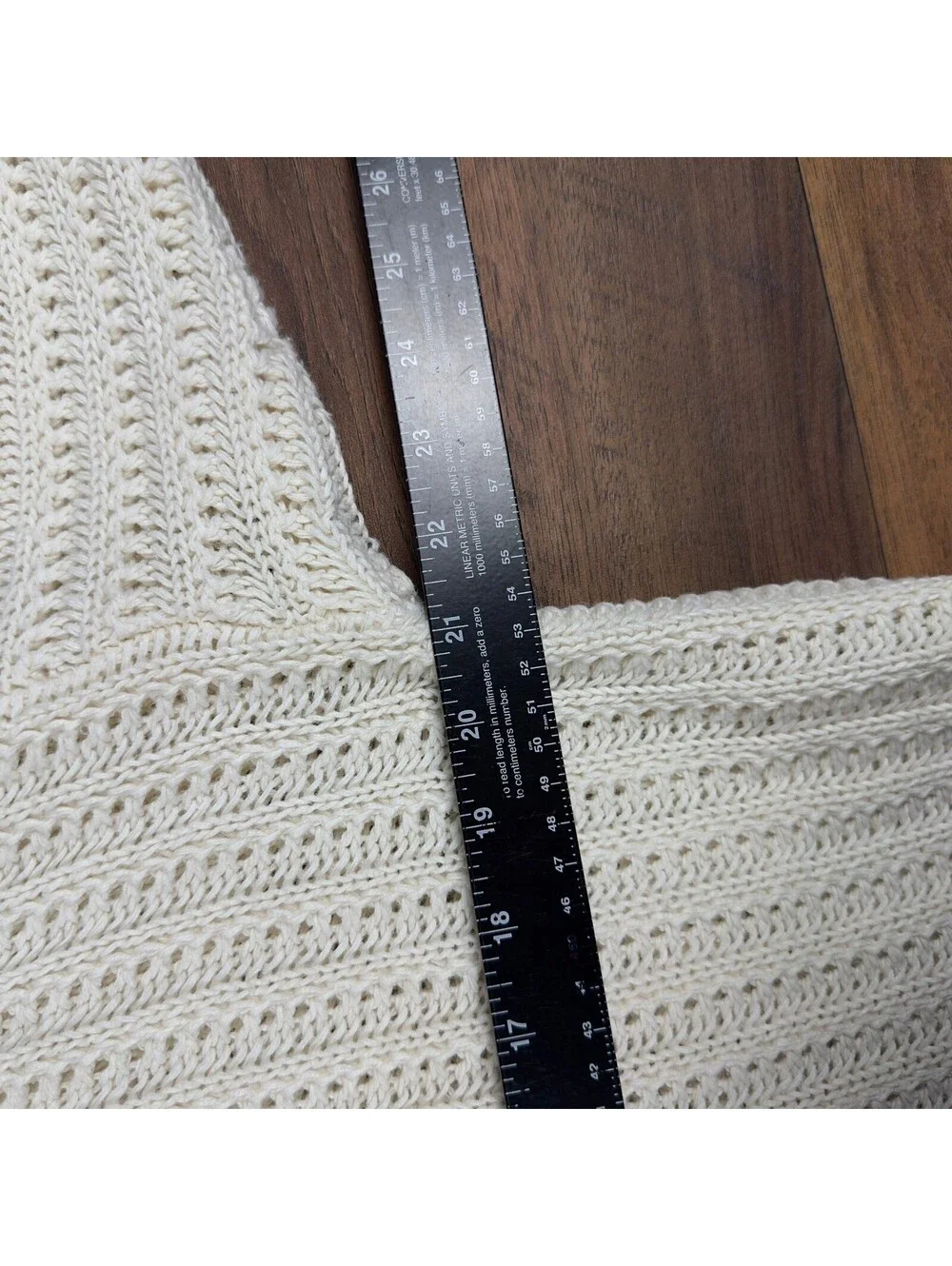 Boundary Waters Vintage Cream Knit Polo Sweater Mens XL